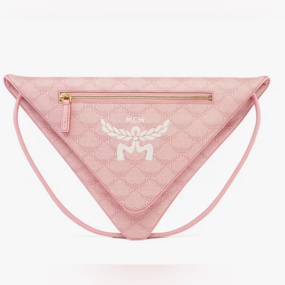 MCM Pink Triangle Crossbody Bag